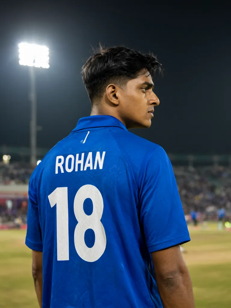 Cricket Jersey Name AI photo edit example